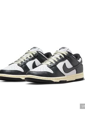 Nike Dunk Low 'Vintage Panda' FQ8899-100 Women's White/Black Sneaker Size 7.5